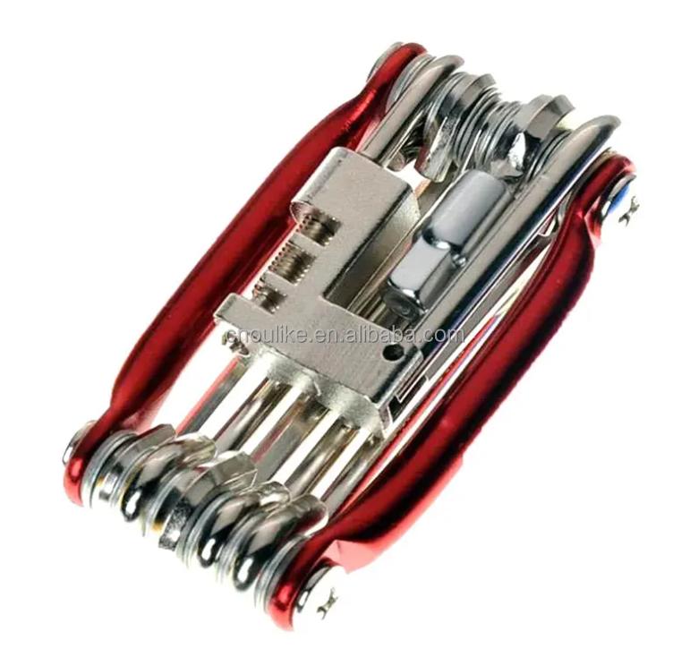 11 In 1 Bicycle Repair Tool Kit Mountain Bike Wrench Screwdriver Chain Hex Spoke Multifunction Bicycle Repair Set Cycling Tool