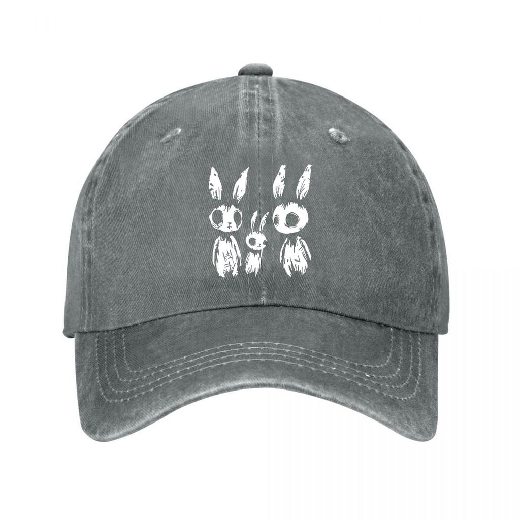 Rabbit Graphic Snapback Hat  New Vintage Washed Cotton Baseball Cap Parent Kids Sun Hats