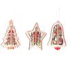 Charming Christmas Tree Hanging Decorations Made Of High Quality Wood For Festivities