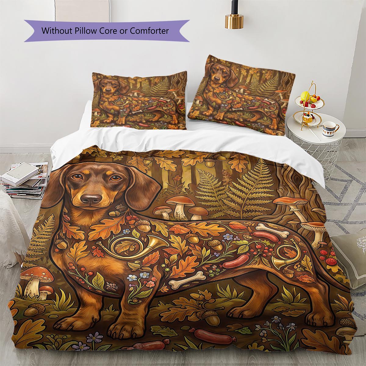 

Floral Art Animals Pattern Bedding,Quilt Set Quilt Cover Pillowcase Home Birthday Gift (1 * duvet cover + 2 * pillowcase, without core) 135x200cm