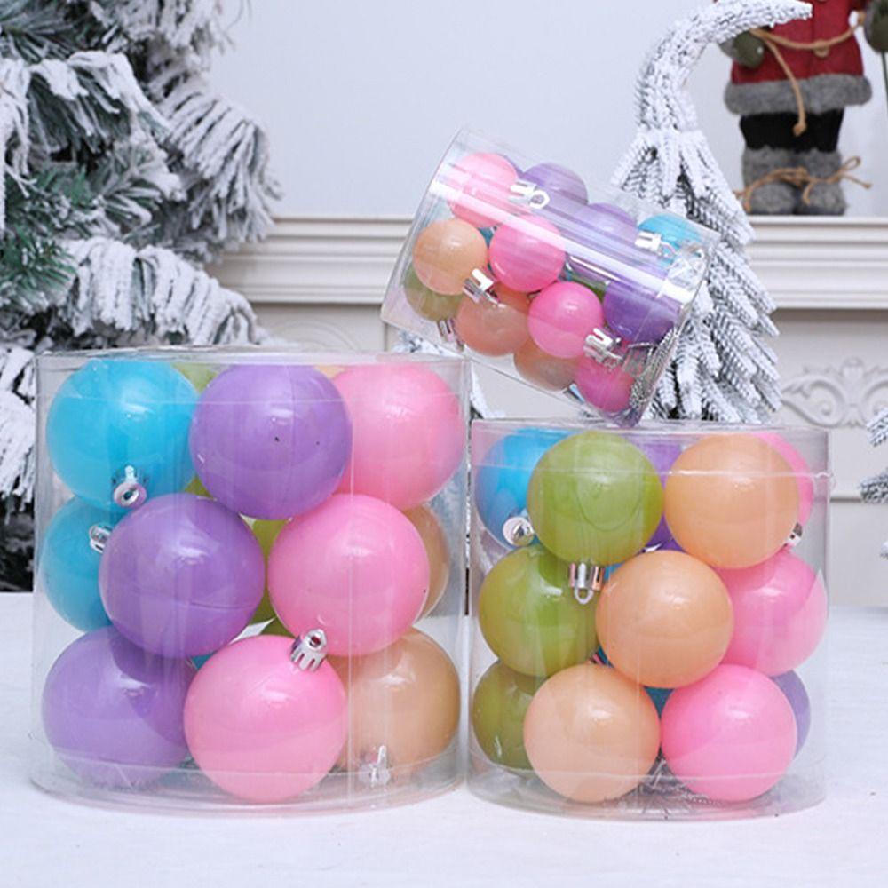 15/20pcs Plastic Christmas Ball Colorful Hang Bauble Ball Xmas Tree Hanging Ornament  Party
