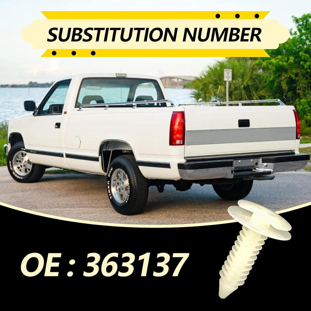 50 Pieces Door Trim Panel Retainer Clips Compatible with GMC Yukon Chevy Blazer Silverado Nylon Push-in Rivet Fasteners for Trim Molding GM 363137