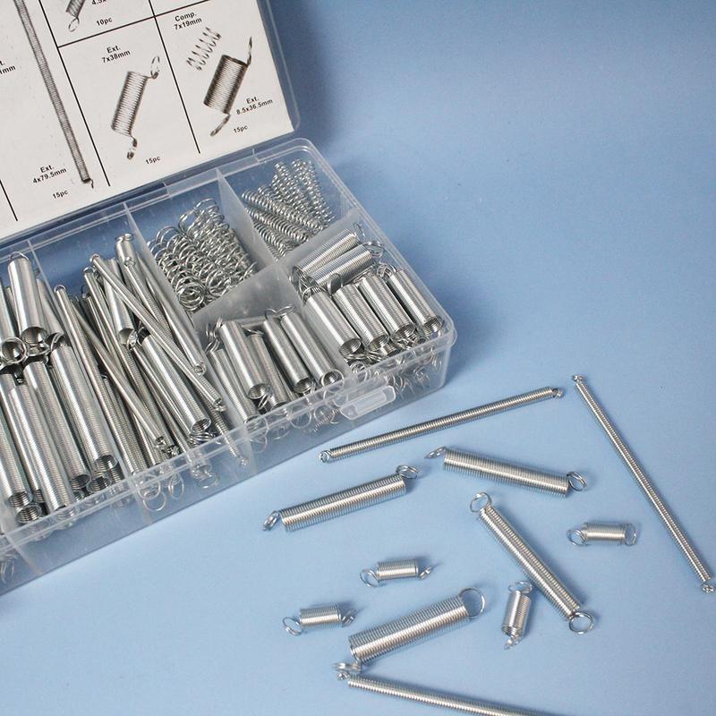 300pcs Spring Assortment Kit - 20 Sizes Galvanized Steel Compression/Tension/Extension Springs for Mechanical DIY Home Repairs