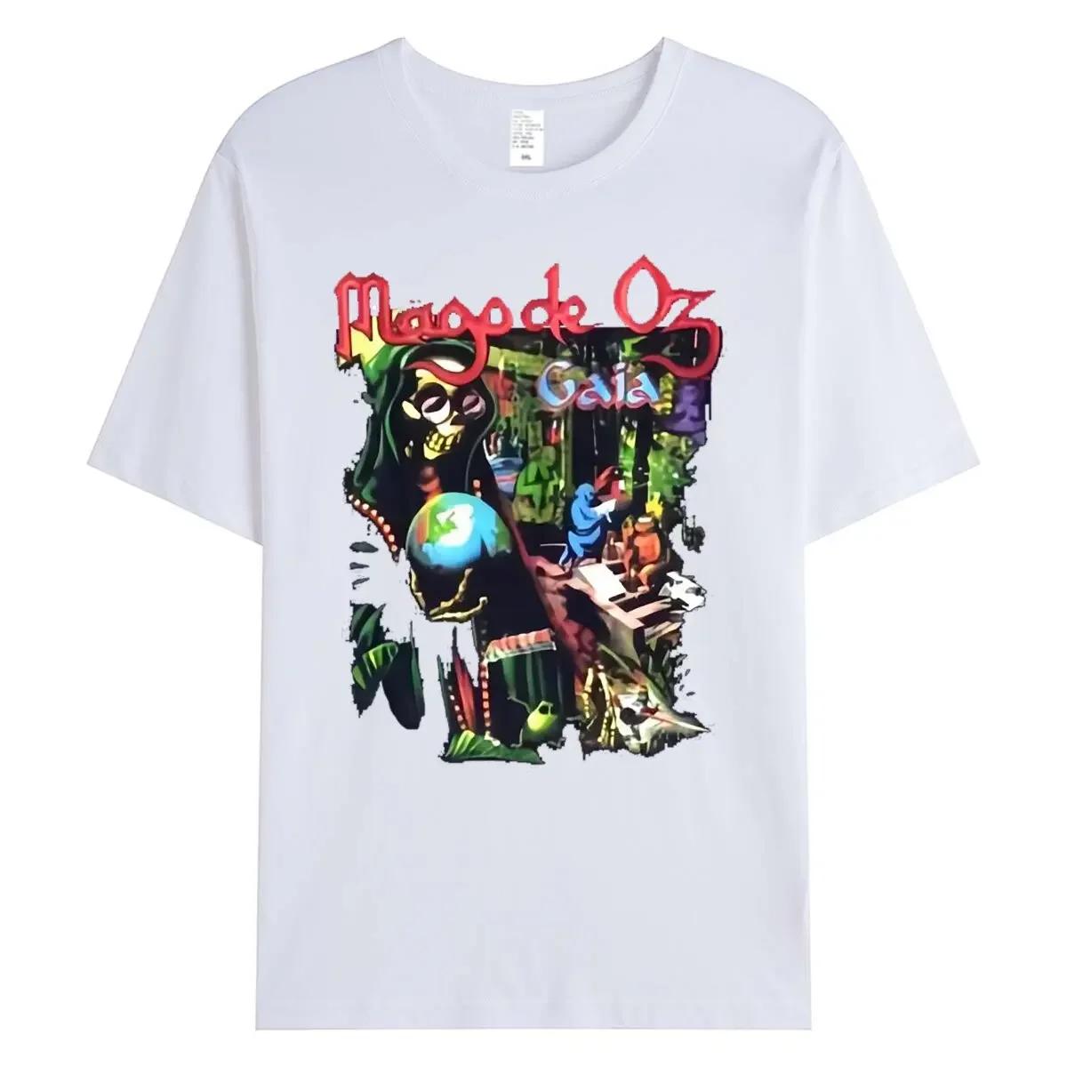 

Вінтажний Mago De Oz Gaia Black Metal Музика Панк Гурт Іспанський Фолк Тур Футболка з Короткими Рукавами Бавовняна Футболка Вінтажний Наряд Топи 3XL