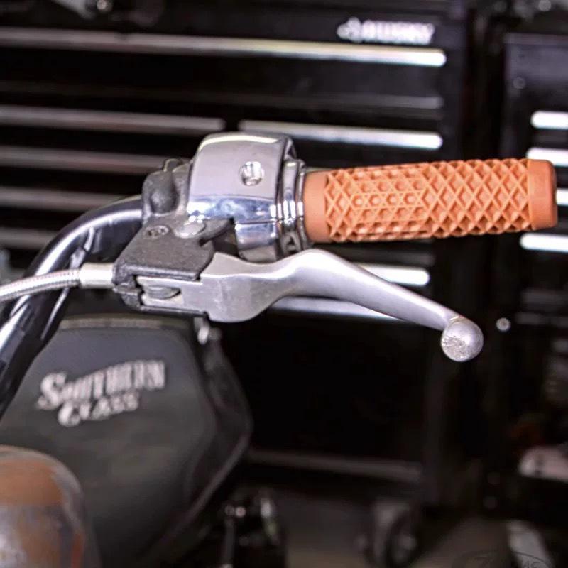 Harley Handlebar Grips for Street Bob, Fat Boy, Fat Bob, Street Glide & Big Glide - Rubber Sleeves for Modified Handlebars.