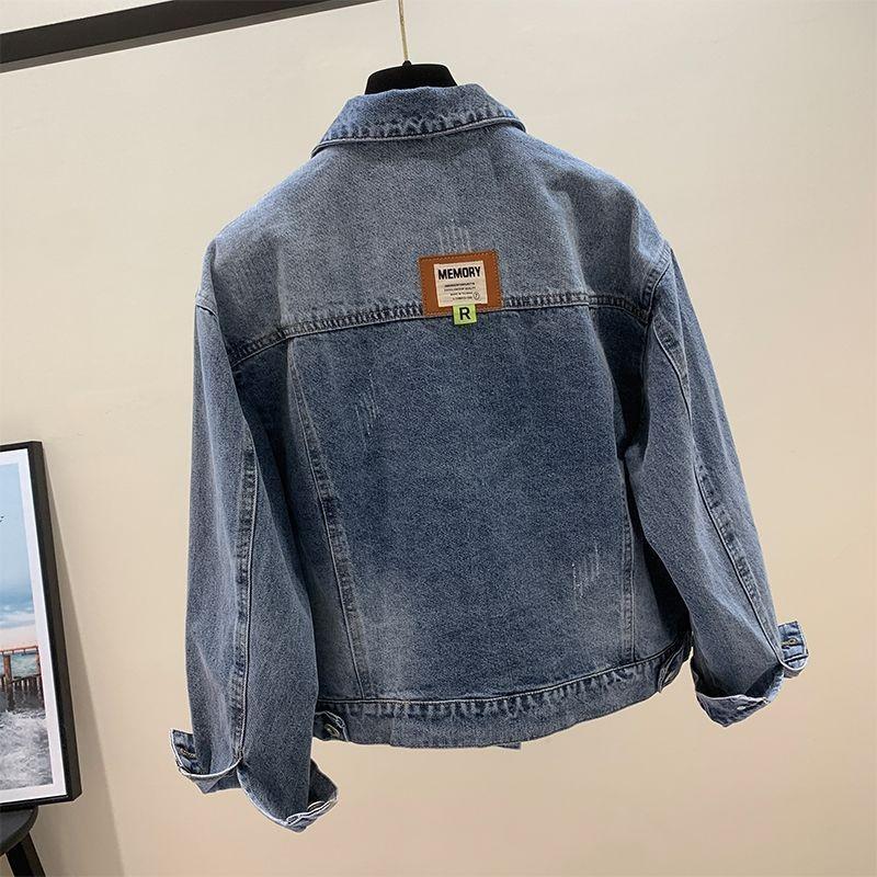 Women's High-End Embroidered Denim Jacket - Korean Style Spring/Autumn 2025 Fashion