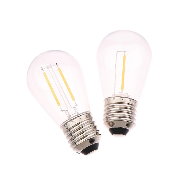 S14 Plastics Led Bulb E27/E26 3V 120V Warm White 2W 1W Shatterproof Lamp Bulbs For String Light Christmas Decoration