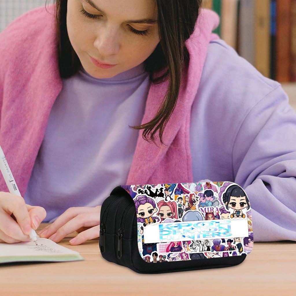 Estojo de Lápis Duplo Camada Witch Hunters Para Estudantes do Ensino Médio