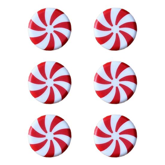 

Pumpkin Door Knob Covers Halloween Christmas Cabinet Drawer Pulls Red White Swirl Candy Design Cabinet Handles Easy Slip-On Holiday Decor 6pcs