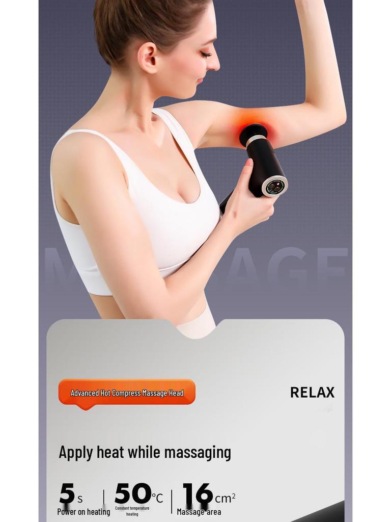 Multifunctional Hot & Cold Mini Fascia Massage Gun with Charging and Compression