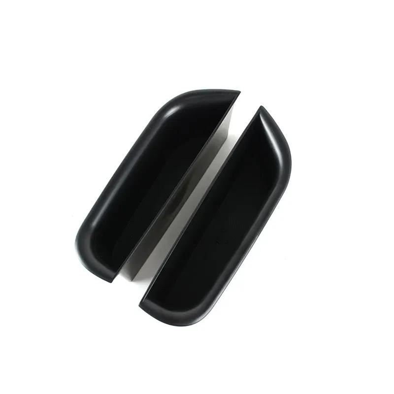 Car Styling Door Storage Box Decoration Cover Trim For Mercedes Benz SLK SLC 2012-2018 Black Interior Accessories