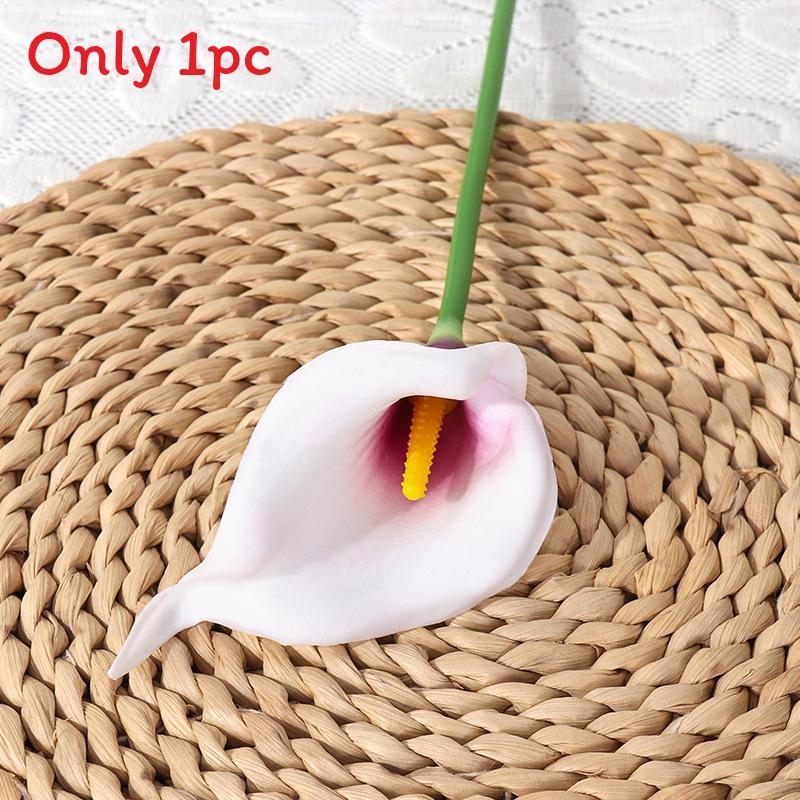 Pu Calla Lily Artificial Flower For Wedding Decor Home Staging Photography Prop