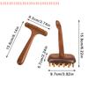 1 Pcs Portable Sandalwood Gua Sha Massage Brush Head Neck Abdominal Leg Body Meridian Massager Wooden Therapy Massage Tools
