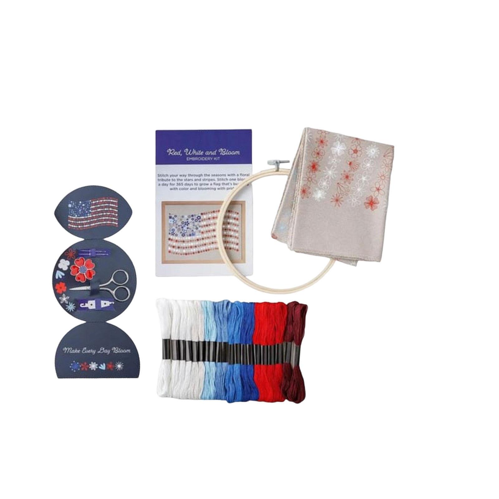 

Набор для вышивания — это больше, чем просто рукоделие; Это Путешествие. Вышивайте по одному цветку каждый день, и вы станете свидетелем создания А и One Size белый