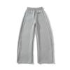 Lazy Style Spicy Girl Wide Leg Drawstring Pants - Elastic Waist, Loose Fit, Casual American Sportswear for Women