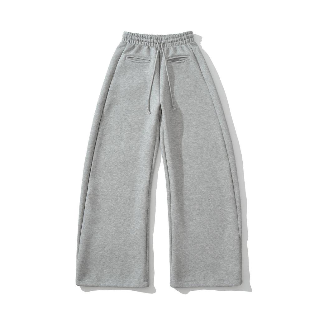 Lazy Style Spicy Girl Wide Leg Drawstring Pants - Elastic Waist, Loose Fit, Casual American Sportswear for Women
