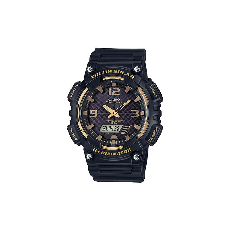 

Casio YOUTH series - disc dual display dual display leisure sports solar quartz movement resin strap Japanese and Korean watch men s AQ-S810W-1A3V чёрный