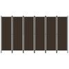 vidaXL 6 Pcs. Room Divider Brown 300x180 Cm