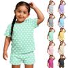 Kid Patriotic Outfit - Short Sleeve & Shorts 2-Piece Set For Boy And Girl