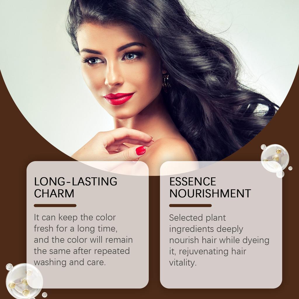 Coloring Cream Plant Extracts Care Long-lasting Color Development Healthy Hair Dyeing Long-lasting Refreshing And Soft.