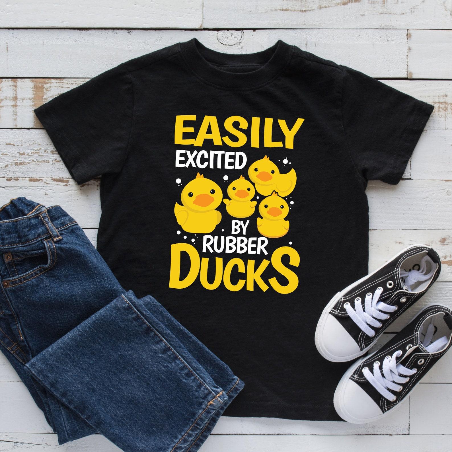 Easily Distracted by Rubber Ducks Kids Tee, Toddler Shirt, T-shirt, Cute Duck Design L