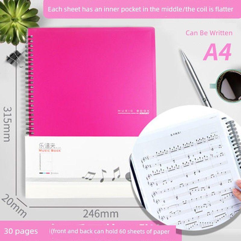 A4A 150.00G Music Score Book Piano Music Score Book Loose-Leaf Document Holder Folder Reading Book Can Be Modified Album Storage