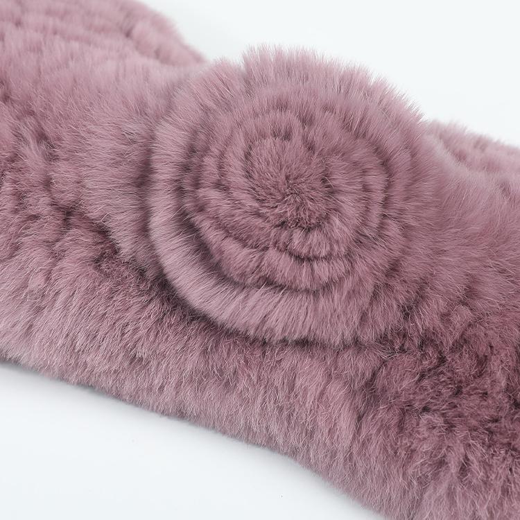 Fur Hat Female Winter Warm Rex Rabbit Hair Old Lady In The Elderly Mother Grandma Thickened Warm Hat Scarf