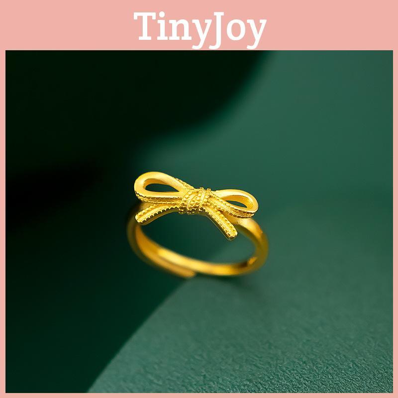 Brass Charming Bow Tie Ring For Women Delicate Fashion Jewelry Gift Idea