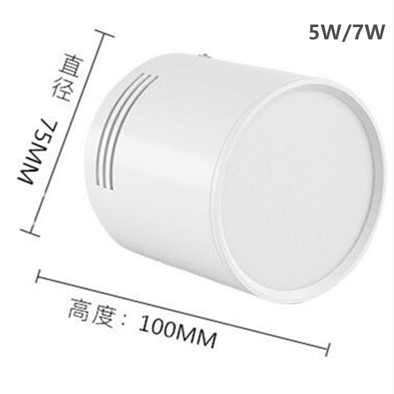 

Потолочный светильник поверхностного монтажа 5 Вт 7 Вт 9 Вт 12 Вт 15 Вт 18 Вт AC85-265V SMD5730 Корпус белый/черный/серебристый