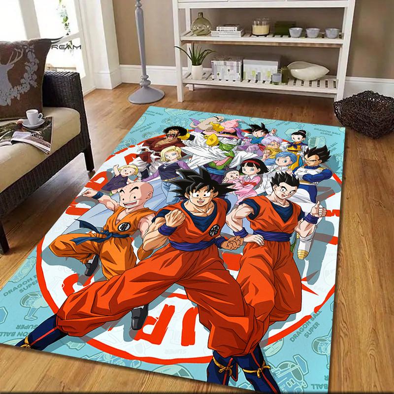 Dragon Ball Pattern Square Carpet,Area Rug,Carpet Rug for Living Room Bedroom Sofa Playroom Decor,Non-slip Floor Mat,Holiday Birthday Gifts