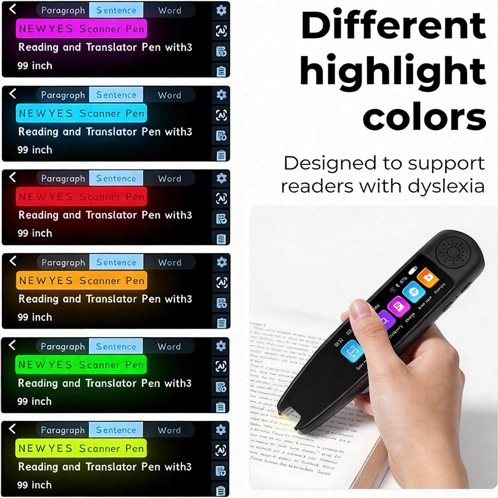 S6 Pro Smart AI Dictionary Pen Touch Screen Digital Reader Answering Function Multilingual OCR Chatgpt Translator for Reading