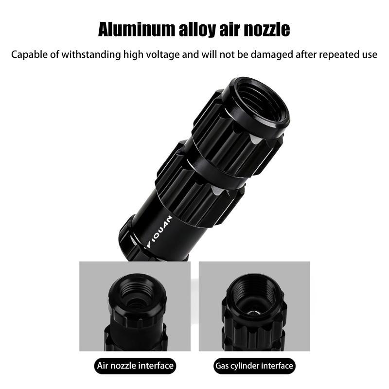 CO2 Inflator Nozzle for Bicycle High Pressure Gas Cylinder Pump Head Easy Use Rapid Tire Inflation for Long Distance Rides