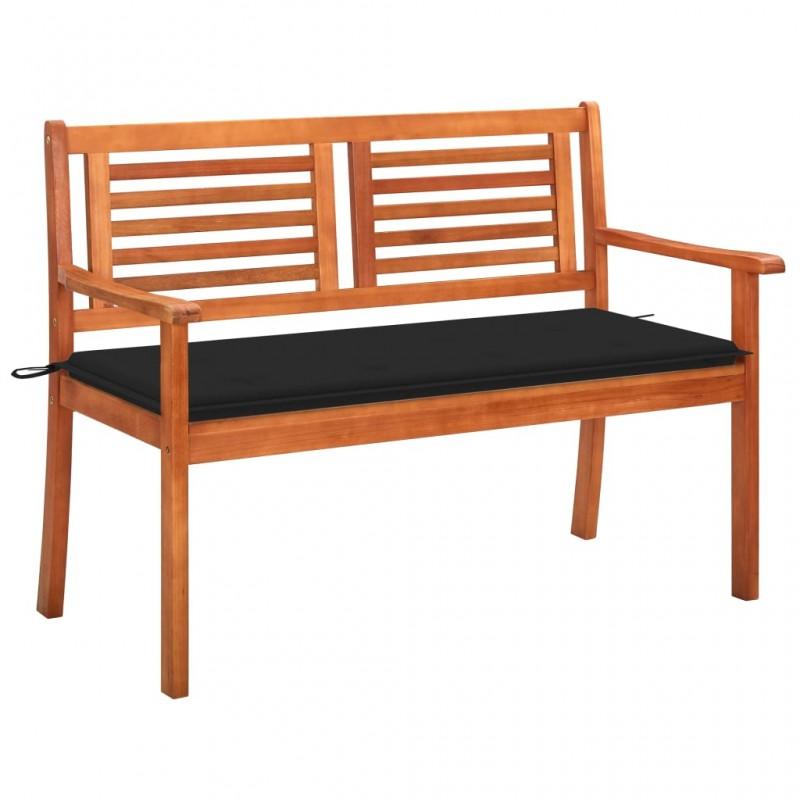 Day and Night - Day and Night 2-seater Garden Bench Solid Eucalyptus Wood and Cushion 120 Cm