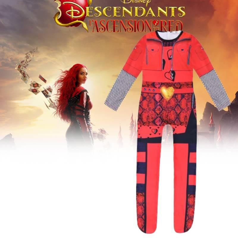 2024 Descendants 1989 Costume Soft Polyester Spandex Jumpsuit For Kids
