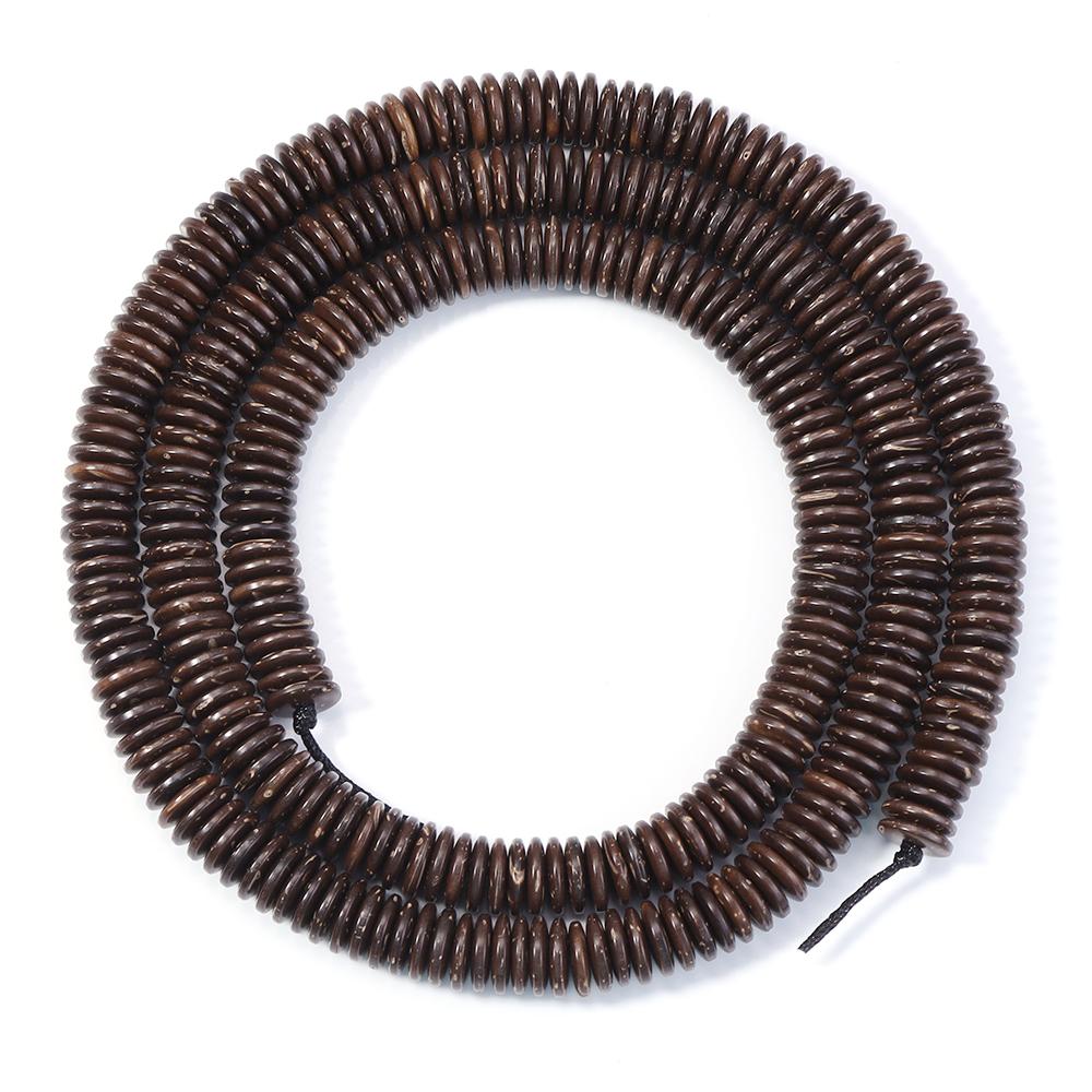 Approx 320pcs Natural Wooden Beads Coconut Shell Wood Beads Loose Spacer Abacus Bead For DIY Bracelet Necklace Accessories 6/8mm