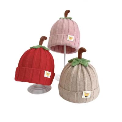 Cute Cartoon Newborn Warm Hats Sweet Funny Pumpkin Infant Baby Protection Head Cap Autumn Winter Soft Crochet Bonnet