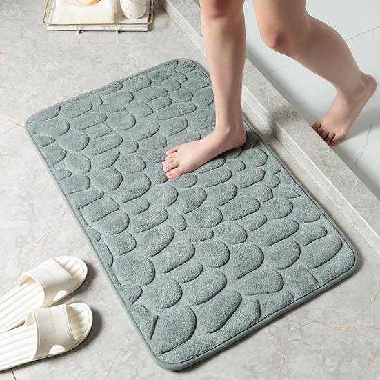 Floor Rugs Easy Clean Water Absorbent Solid Color Anti-slip Entrance Door Bath Mat