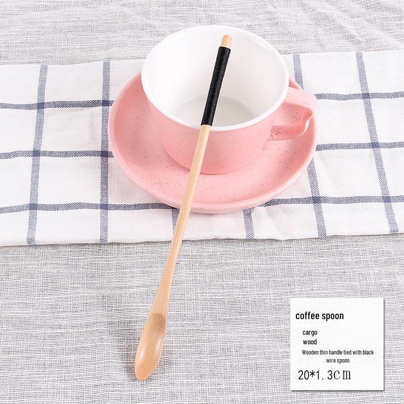 Japanese-Style Long Handle Wooden Coffee Stirring Spoon
