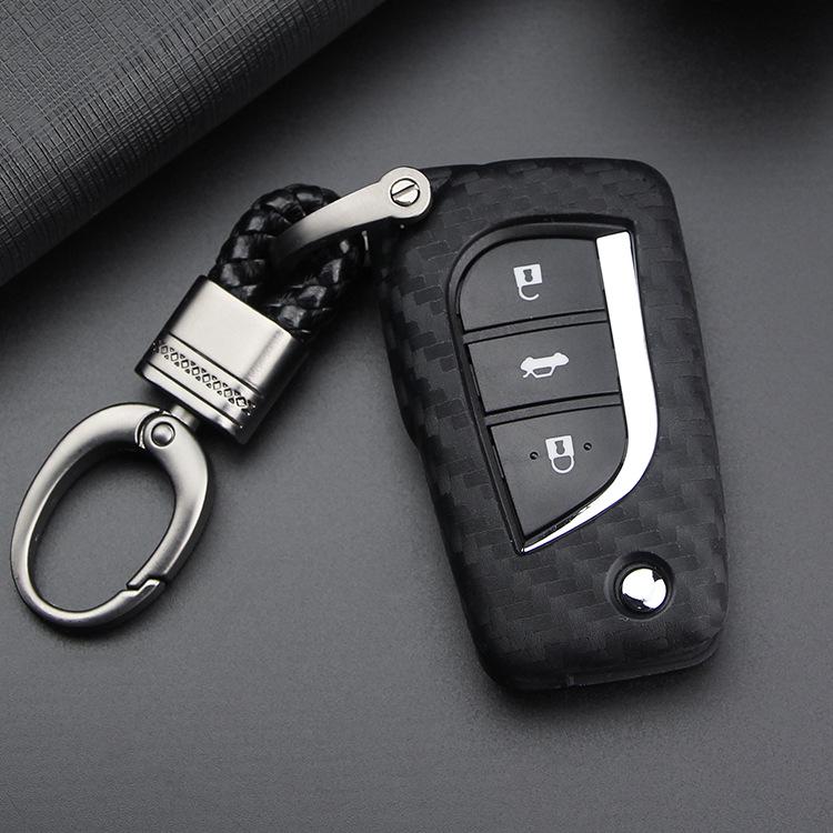 Real Carbon Fiber Key Shell for 14th Gen Toyota Crown - Protective Cover