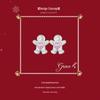 Yinziyun Gingerbread Man and Pink Heart Zircon S925 Sterling Silver Stud Earrings for Women