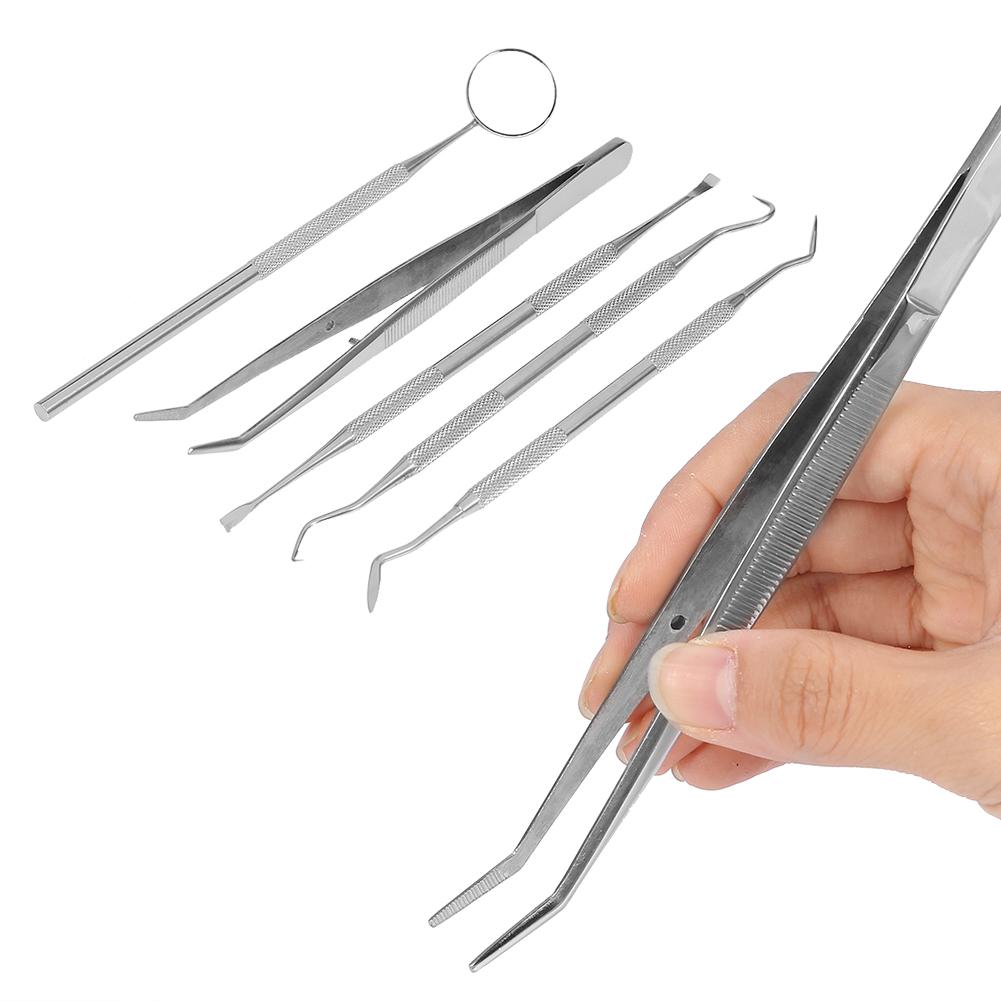 Professional Stainless Steel Dentist Explorer Probe Set Teeth Clean Hygien Examination Tool