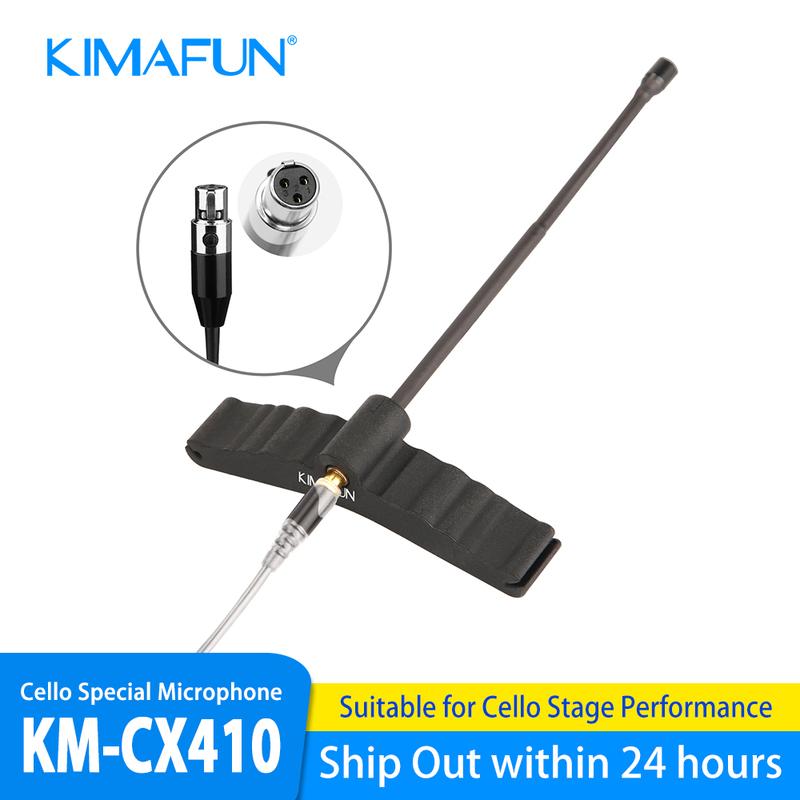 KIMAFUN Mini Pro Wired Cello Microphone Musical Instrument Mic Cello Special Noise-Cancelling  Microphone  for Stage Performance