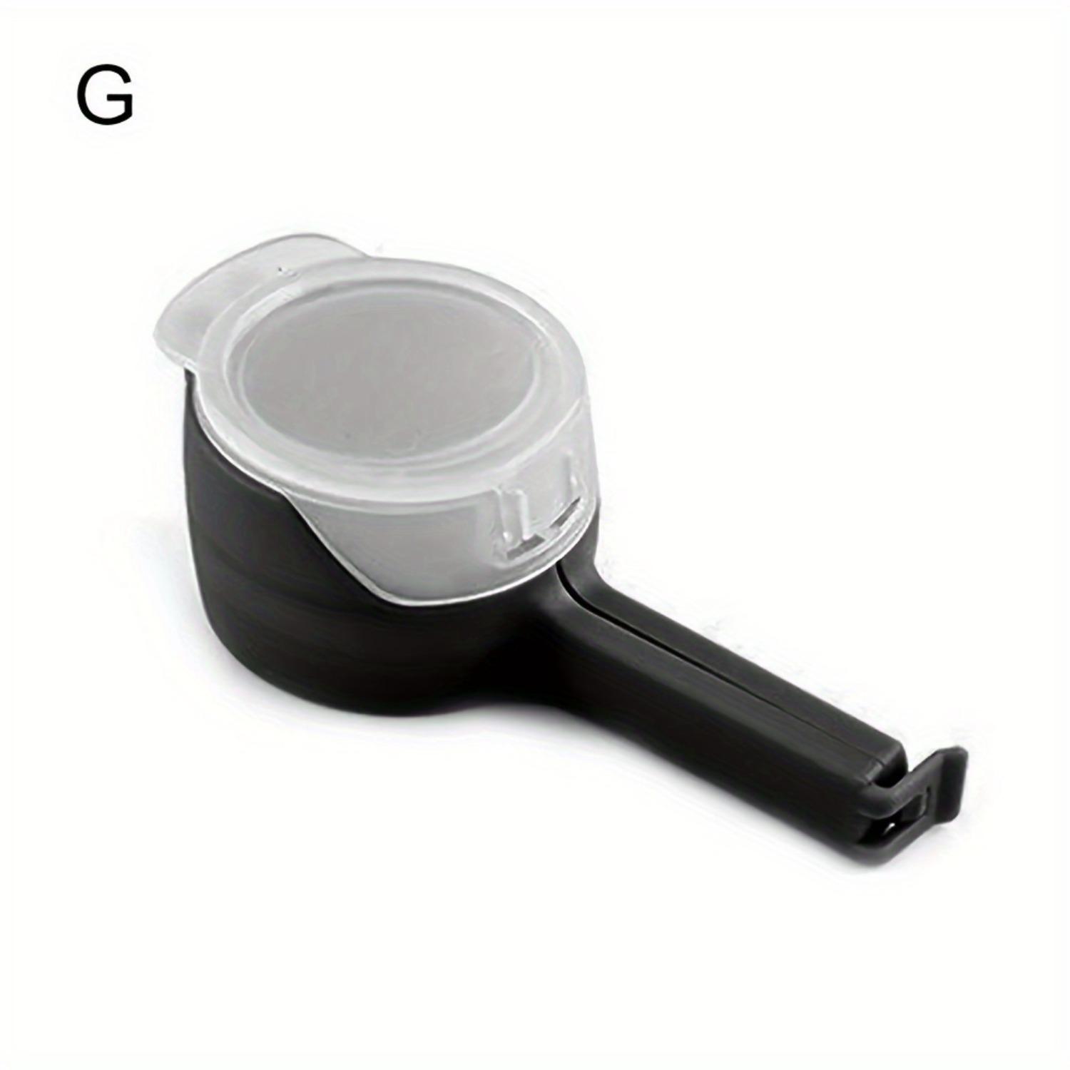 

1 шт. Многофункциональный зажим для пищевых пакетов с носиком для выливания, прочный полипропиленовый пластик. чёрный