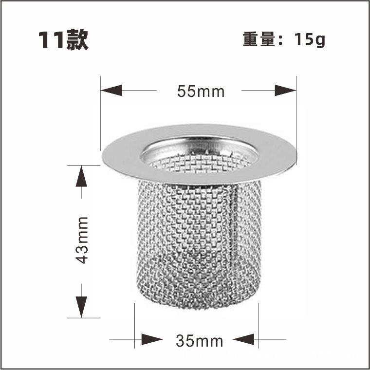 Kitchen Sink Filter Stainless Steel Sink Sewer Mesh Strainers Kitchen Tools Bathroom Floor Drains Hair Catcher Waste Plug Filter