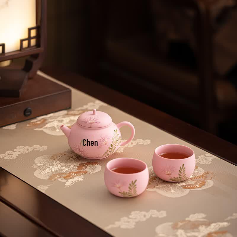Chen Guozai Zisha Teapot and Cup Gift Set