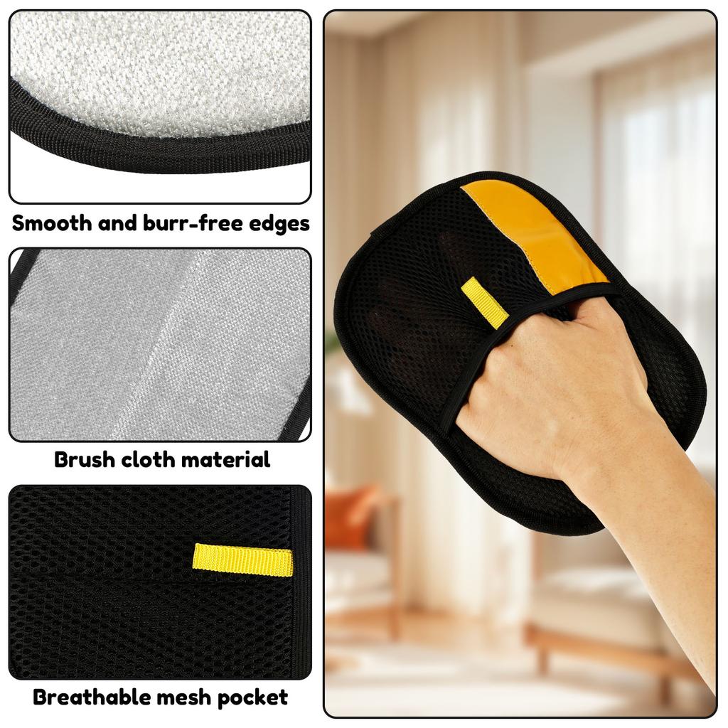 5Pcs Pet Grooming Gloves Electrostatic Pet Hair Removal Glove Double Sided Cats Dogs Static Dedusting Brush for Couch Furniture