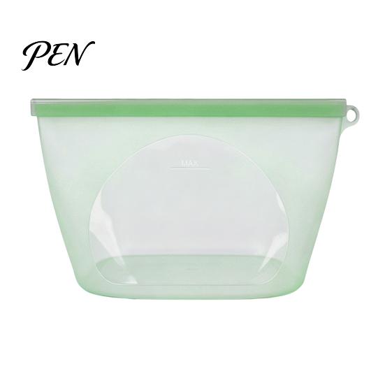 Reusable Dry Goods Storage Pouches Silicone Food Bag, Double Sealing Keeping Leak-proof Portable Hanging Bags Food-Grade Container, Heat Resistant