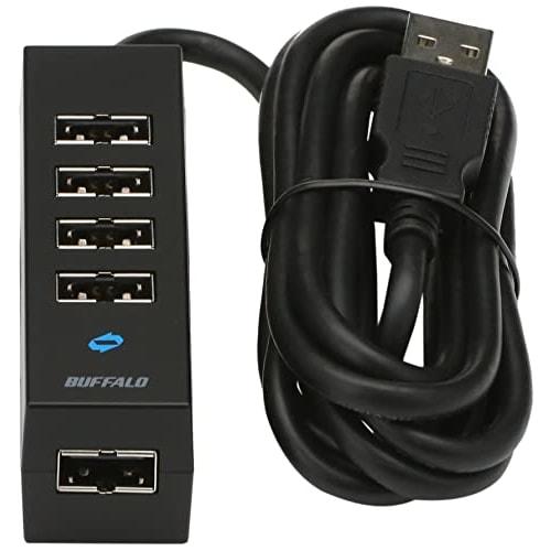 BUFFALO Beide USB-Hubs Beide USB-Anschlüsse übernehmen USB 2.0-Hub 5-Port-Typ Schwarz BSH5UD20BK