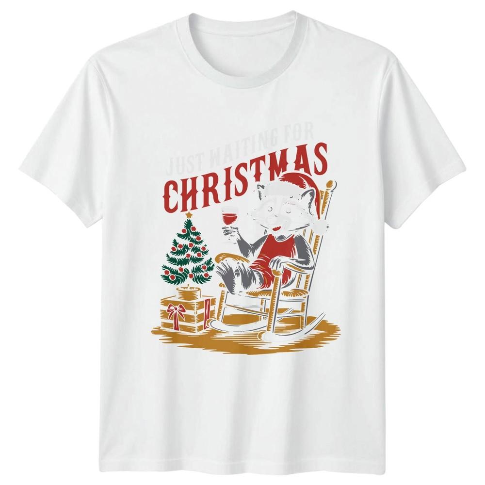 Just Waiting For Christmas Raccoon Christmas Holidays Unisexs TShirt Unisexs Tee S