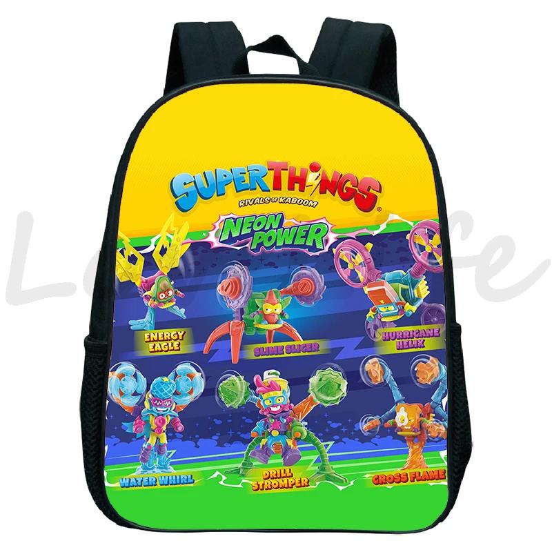 Superthings Neon Power Backpack for Kids Game Superzings Kindergarten Backpack Children Book Bag Boys Girls School Bags